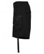 Punk Rave Black Men's Gothic Cargo Shorts with Pockets and Straps