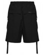 Punk Rave Black Men's Gothic Cargo Shorts with Pockets and Straps