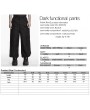 Punk Rave Black Dark Gothic Functional Wide Leg Pants for Men