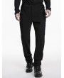 Punk Rave Black Gothic Strapped Slim Fit Pants for Men