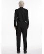 Punk Rave Black Gothic Strapped Slim Fit Pants for Men