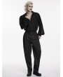 Punk Rave Black Gothic Retro Palace Jacquard Pattern Pants for Men