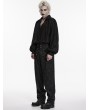 Punk Rave Black Gothic Retro Palace Jacquard Pattern Pants for Men