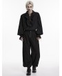 Punk Rave Black Gothic Baggy Tapered Cuffed Pants for Men