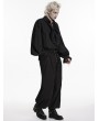 Punk Rave Black Gothic Baggy Tapered Cuffed Pants for Men