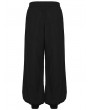 Punk Rave Black Gothic Baggy Tapered Cuffed Pants for Men