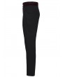Punk Rave Black and Red Gothic Embroidered Velvet Patched Pants for Men