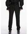 Punk Rave Black Gothic Embroidered Velvet Patched Pants for Men