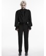Punk Rave Black Gothic Embroidered Velvet Patched Pants for Men