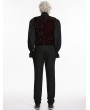 Punk Rave Black Gothic Embroidered Velvet Patched Pants for Men