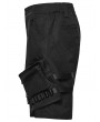Punk Rave Black Gothic Punk Street Functional Pocket Shorts for Men