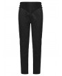 Punk Rave Black Gothic Embroidered Skeleton Pattern Pants for Men