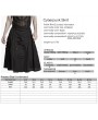 Punk Rave Black Gothic Cyberpunk Drape Pleated Skirt for Men