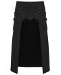 Punk Rave Black Gothic Punk Personalized Street Skirt for Men