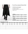 Punk Rave Black Gothic Punk Personalized Street Skirt for Men