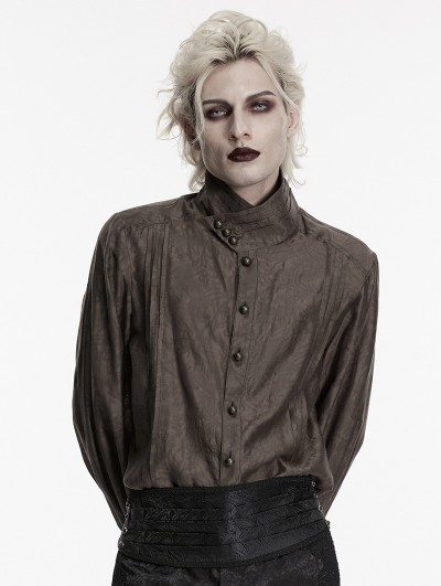 Punk Rave Black Gothic Jacquard Corset Belt for Men