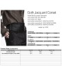 Punk Rave Black Gothic Jacquard Corset Belt for Men