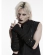 Punk Rave Black Gothic Cyberpunk Rivets Gloves for Men