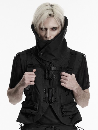 Punk Rave Black Gothic Skull Studs Punk Chain Backpack