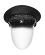 Punk Rave Black Gothic Punk Studded Military Style Hat for Men