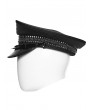 Punk Rave Black Gothic Punk Studded Military Style Hat for Men