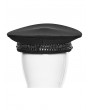 Punk Rave Black Gothic Punk Studded Military Style Hat for Men