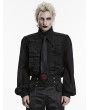Punk Rave Black Gothic Retro Dark Jacquard Rose Tie for Men