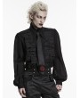 Punk Rave Black Gothic Retro Dark Jacquard Rose Tie for Men