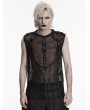 Punk Rave Black Gothic Punk Street Rebel Visual Vest Top for Men