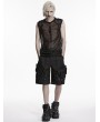 Punk Rave Black Gothic Punk Street Rebel Visual Vest Top for Men