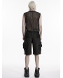 Punk Rave Black Gothic Punk Street Rebel Visual Vest Top for Men