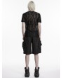 Punk Rave Black Punk Asymmetric Gothic Decadent T-Shirt for Men