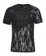 Punk Rave Black Punk Asymmetric Gothic Decadent T-Shirt for Men
