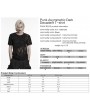 Punk Rave Black Punk Asymmetric Gothic Decadent T-Shirt for Men