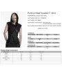 Punk Rave Black Punk Gothic Printed Hooded Tank Top for Men
