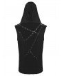 Punk Rave Black Gothic Punk Skeleton Vision Hooded Vest Top for Men