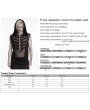 Punk Rave Black Gothic Punk Skeleton Vision Hooded Vest Top for Men