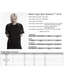 Punk Rave Black Gothic Mesh Cage Short Sleeves T-Shirts for Men