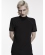 Punk Rave Black Dark Gothic Punk Mesh Short Sleeves T-Shirt for Men