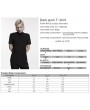 Punk Rave Black Dark Gothic Punk Mesh Short Sleeves T-Shirt for Men