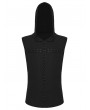 Punk Rave Black Gothic Dark Cross Rings Hooded Tank Top for Men