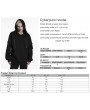 Punk Rave Black Gothic Cyberpunk Mesh Knitted Hoodie for Men