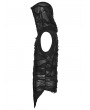 Punk Rave Black Gothic Wasteland Hooded Tattered Vest Top for Men