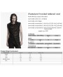Punk Rave Black Gothic Wasteland Hooded Tattered Vest Top for Men