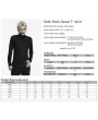 Punk Rave Black Gothic Dark Decal Patterned Knitted T-Shirt for Men