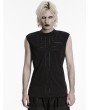 Punk Rave Black Gothic Punk Minimalist Cross Vest Top for Men
