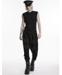 Punk Rave Black Gothic Punk Minimalist Cross Vest Top for Men