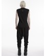 Punk Rave Black Gothic Punk Minimalist Cross Vest Top for Men