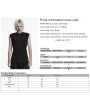 Punk Rave Black Gothic Punk Minimalist Cross Vest Top for Men