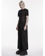 Punk Rave Black Gothic Punk Perspective Mesh T-Shirt for Men